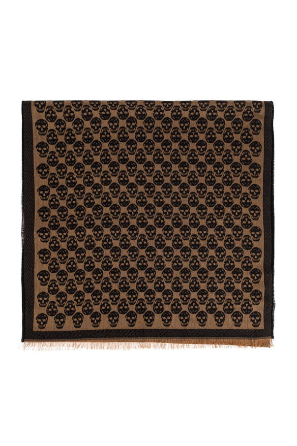 Scarf with a distinctive skull motif od Alexander McQueen