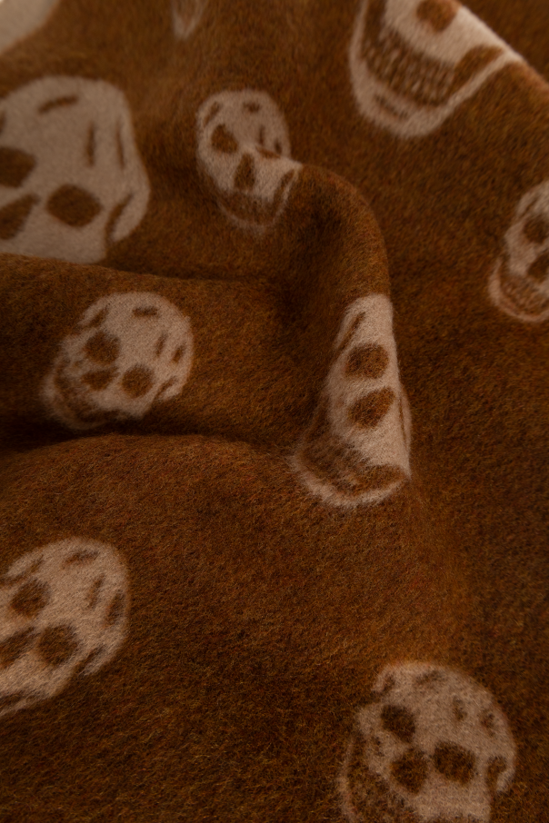 Alexander McQueen Pañuelo con motivo de calavera