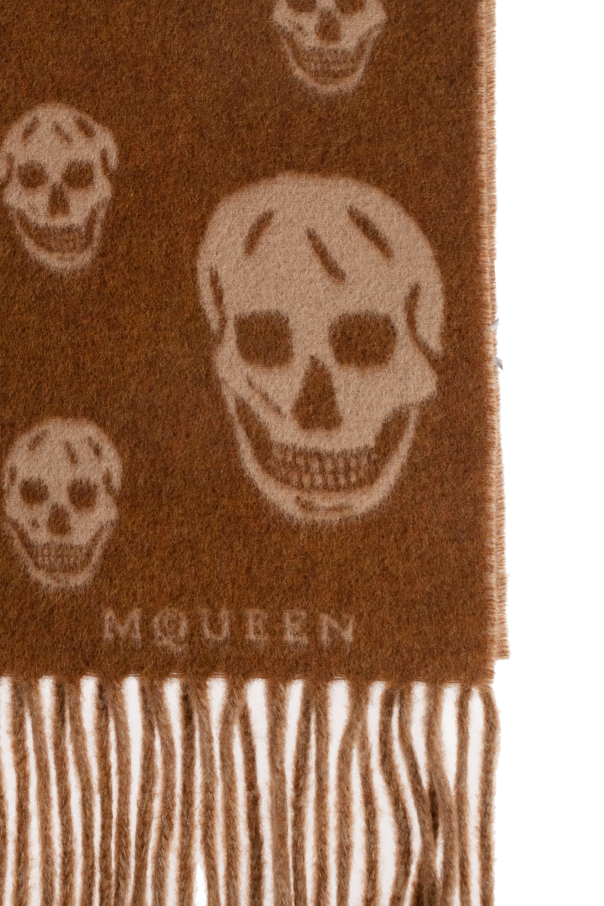Alexander McQueen Pañuelo con motivo de calavera