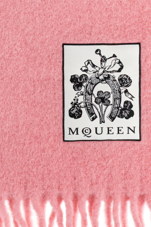 Alexander McQueen Wool scarf with fringes