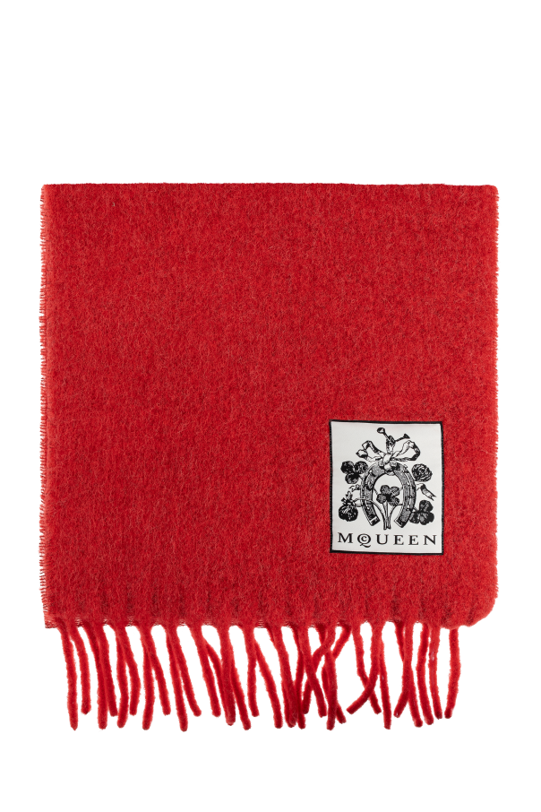 Wool scarf with fringes od Alexander McQueen
