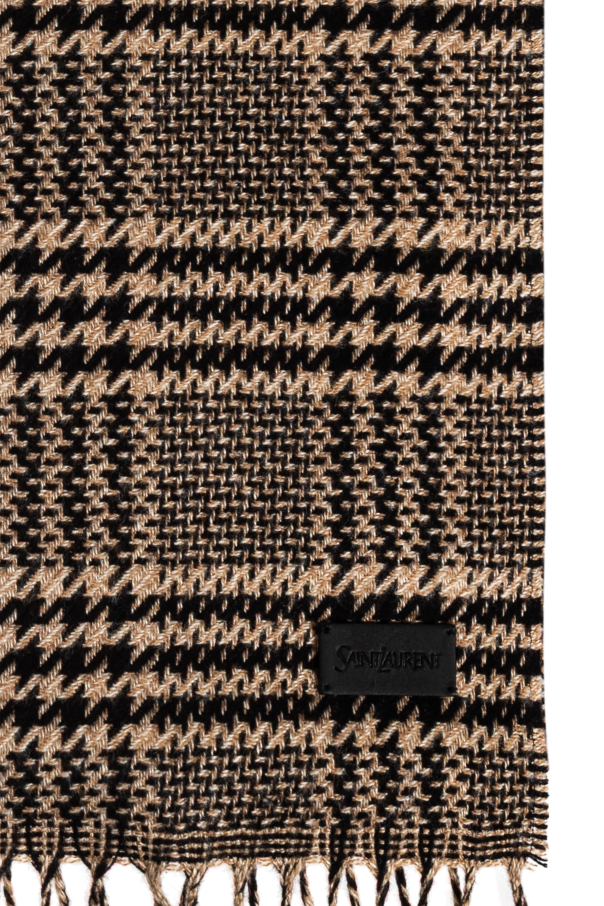 Saint Laurent Seiden-Kaschmir Schal mit Karomuster