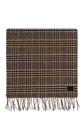 Silk-cashmere checked scarf