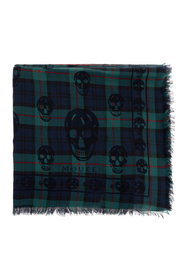Alexander McQueen Scarf with a distinctive skull motif