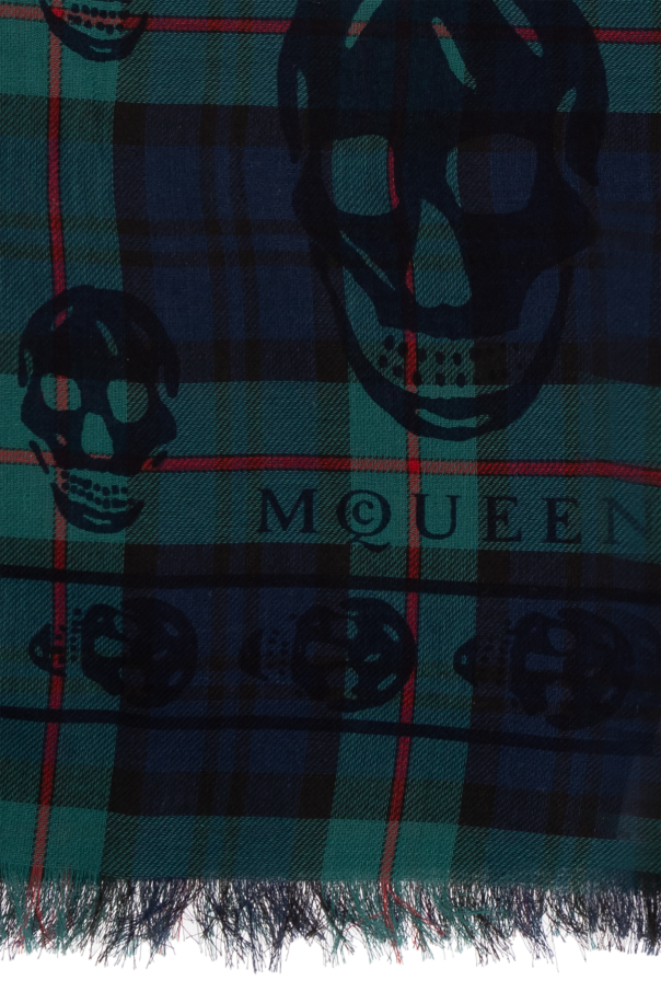 Alexander McQueen Scarf with a distinctive skull motif