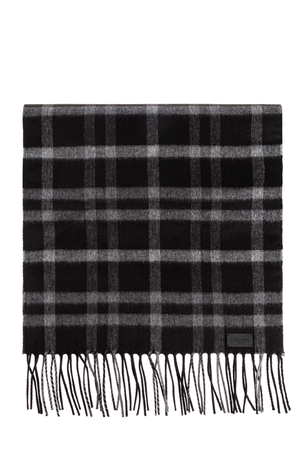 Silk-cashmere checkered scarf od Saint Laurent