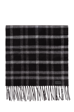 Silk-cashmere checkered scarf