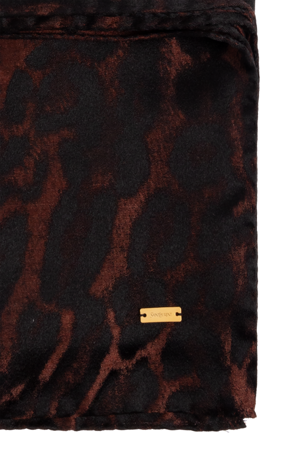 Saint Laurent Pañuelo de seda y cachemir