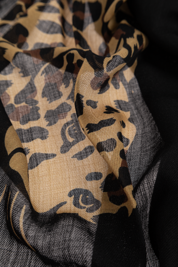 Saint Laurent Scarf with animal motif