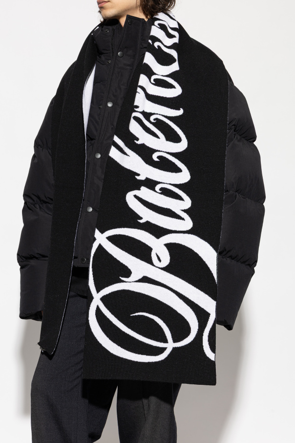 Balenciaga Wool scarf with logo