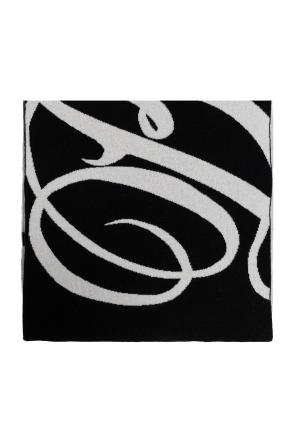 Wool scarf with logo