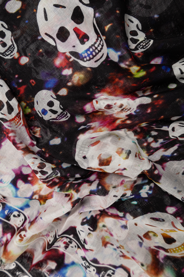 Alexander McQueen Schal mit charakteristischem Totenkopf-Motiv