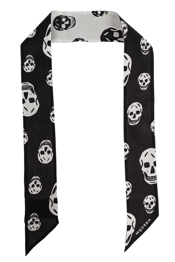 Silk scarf with a distinctive skull motif od Alexander McQueen