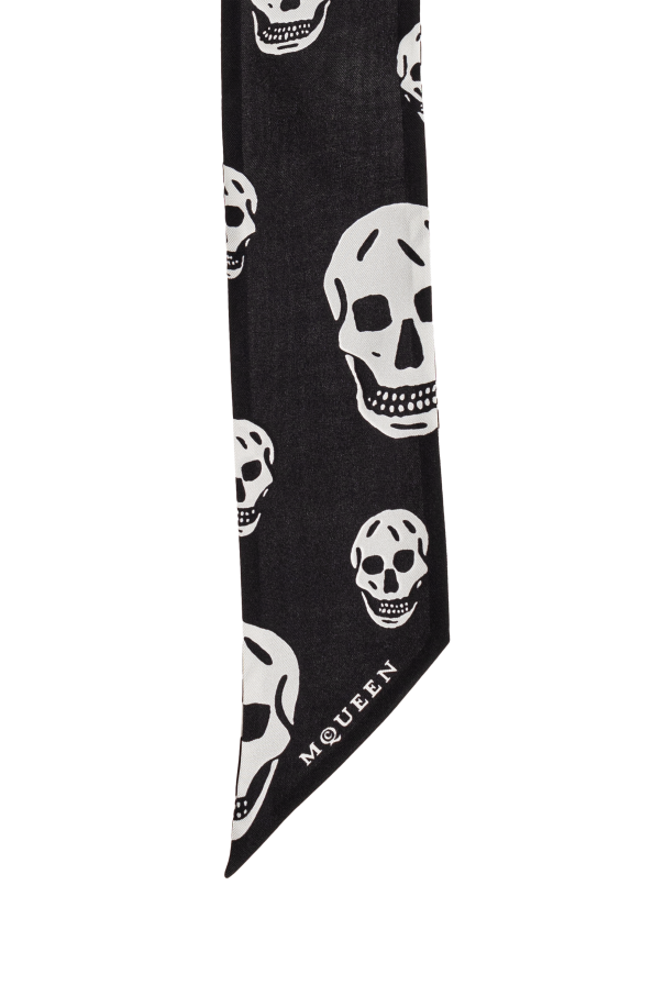 Alexander McQueen Silk scarf with a distinctive skull motif