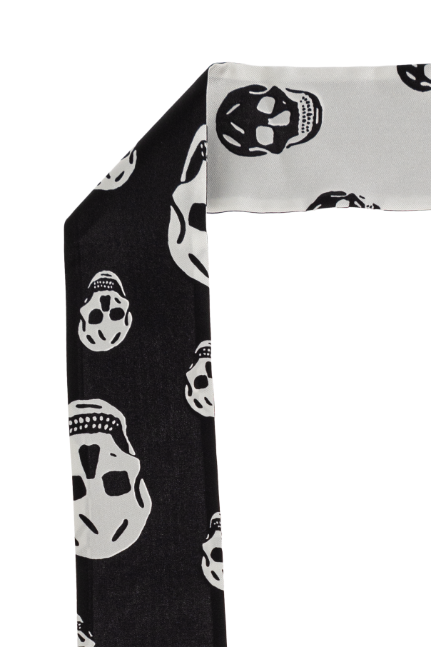Alexander McQueen Silk scarf with a distinctive skull motif