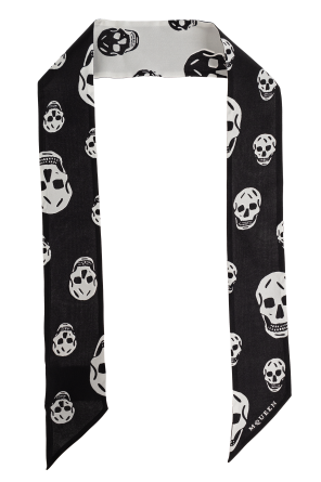 Silk scarf with a distinctive skull motif od Alexander McQueen