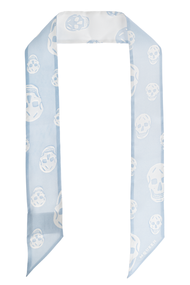 Silk scarf with a distinctive skull motif od Alexander McQueen