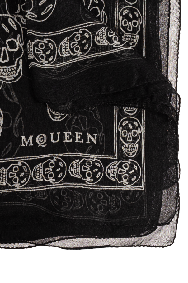 Alexander McQueen Scarf with a distinctive skull motif