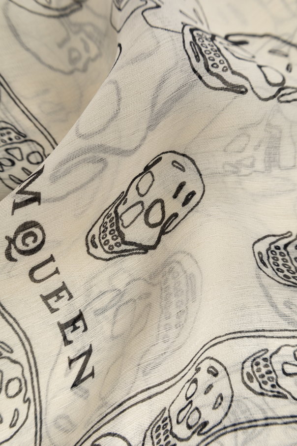 Alexander McQueen Scarf with a characteristic skull motif