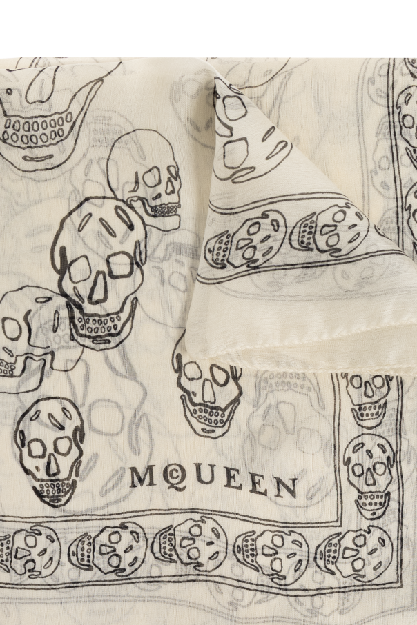 Alexander McQueen Scarf with a characteristic skull motif