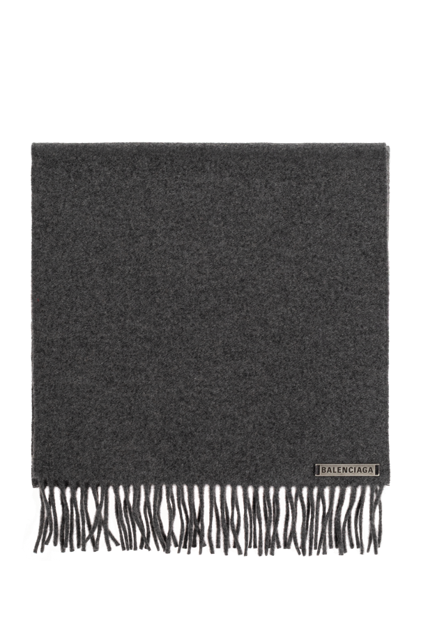 Balenciaga Cashmere scarf with logo