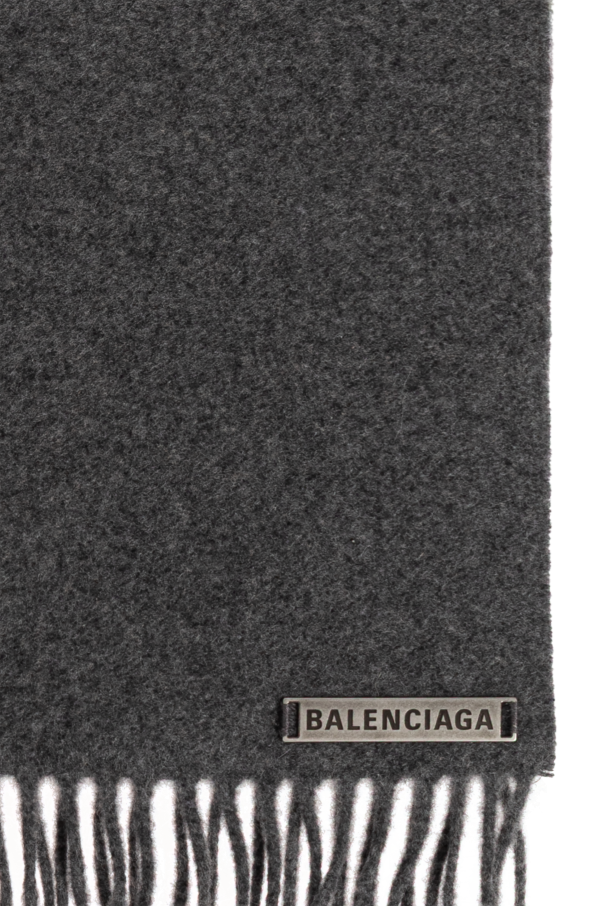 Balenciaga Cashmere scarf with logo