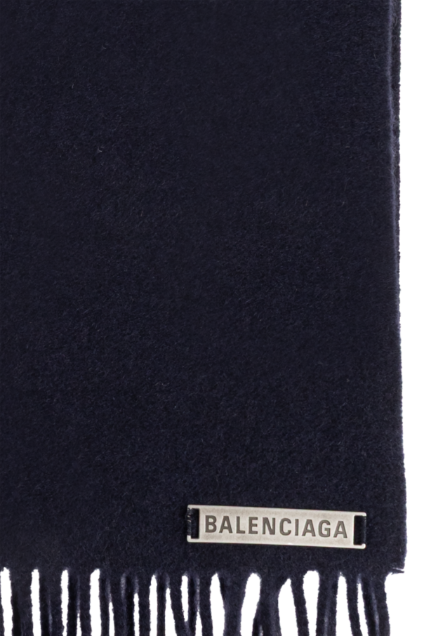 Balenciaga Cashmere scarf with logo