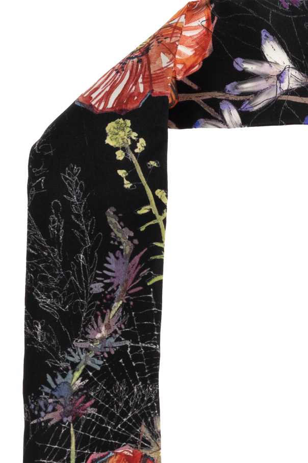 Alexander McQueen Silk scarf with floral motif