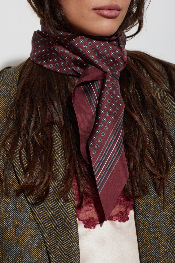 Saint Laurent Silk scarf with floral motif