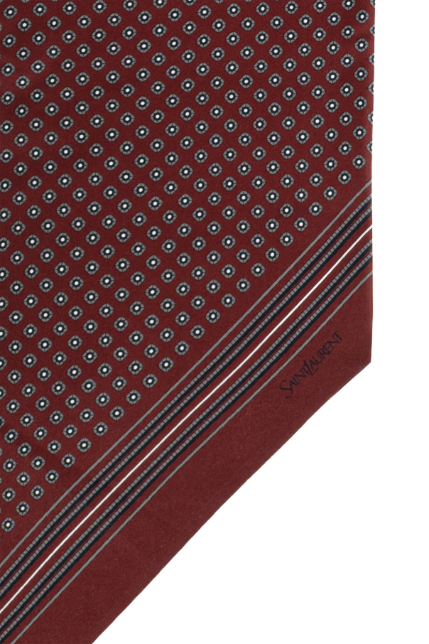 Saint Laurent Silk scarf with floral motif