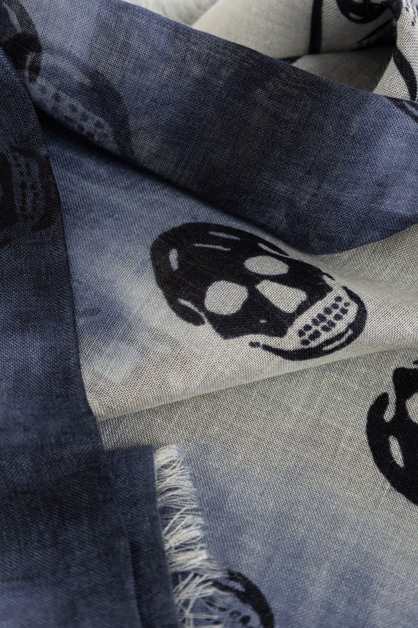Alexander McQueen Pañuelo con motivo de calavera