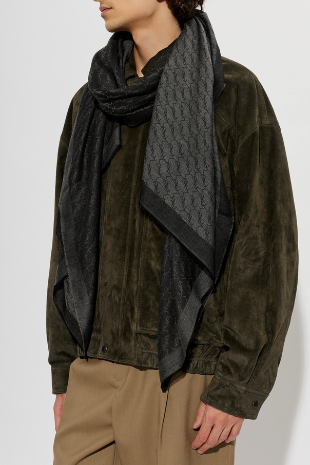 Saint Laurent Szal z monogramem