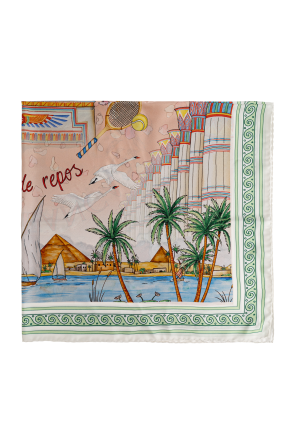 Silk scarf with print