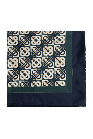 Silk scarf with monogram