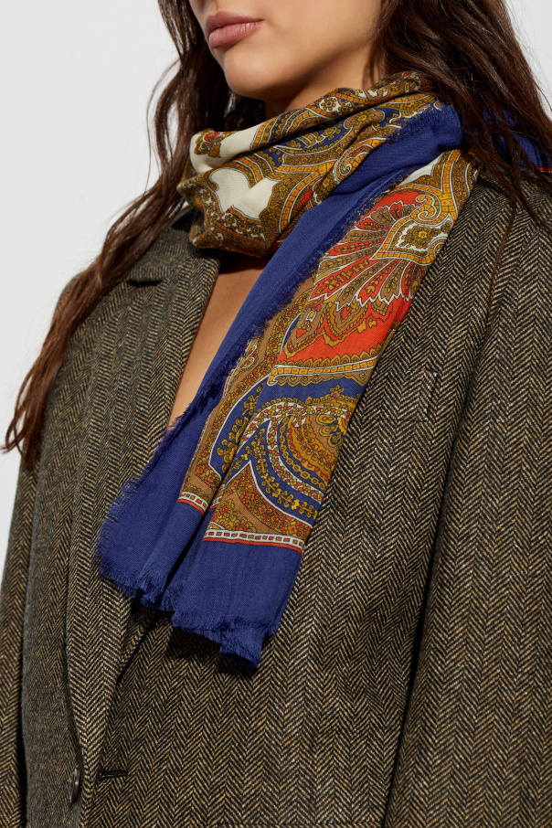 Saint Laurent Wool scarf with ‘paisley’ pattern