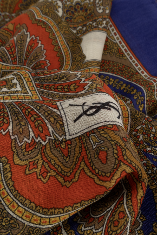 Saint Laurent Wool scarf with ‘paisley’ pattern