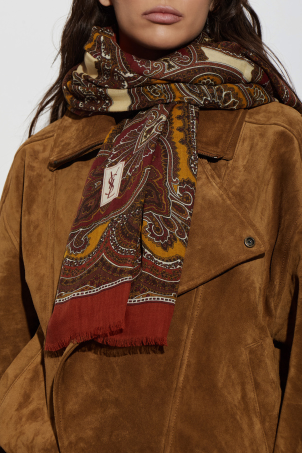 Saint Laurent Woolen scarf with 'paisley' pattern