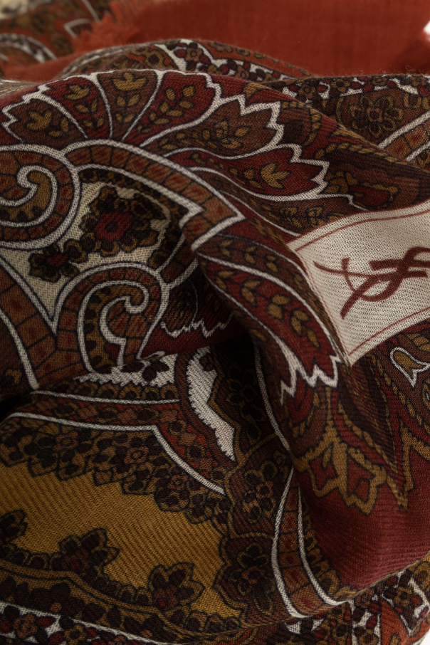 Saint Laurent Woolen scarf with 'paisley' pattern