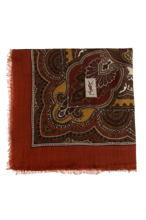 Woolen scarf with 'paisley' pattern