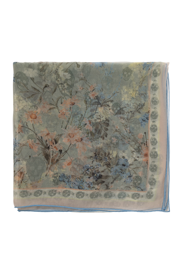 Silk scarf with floral motif od Alexander McQueen