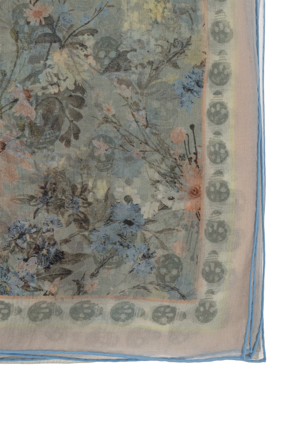 Alexander McQueen Silk scarf with floral motif