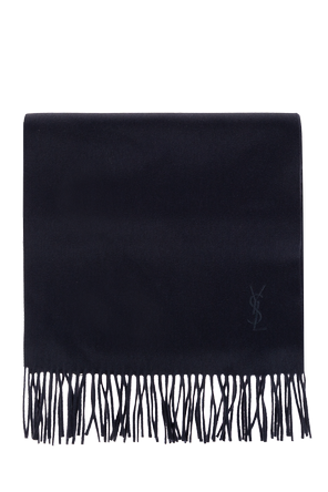 Cashmere fringed scarf