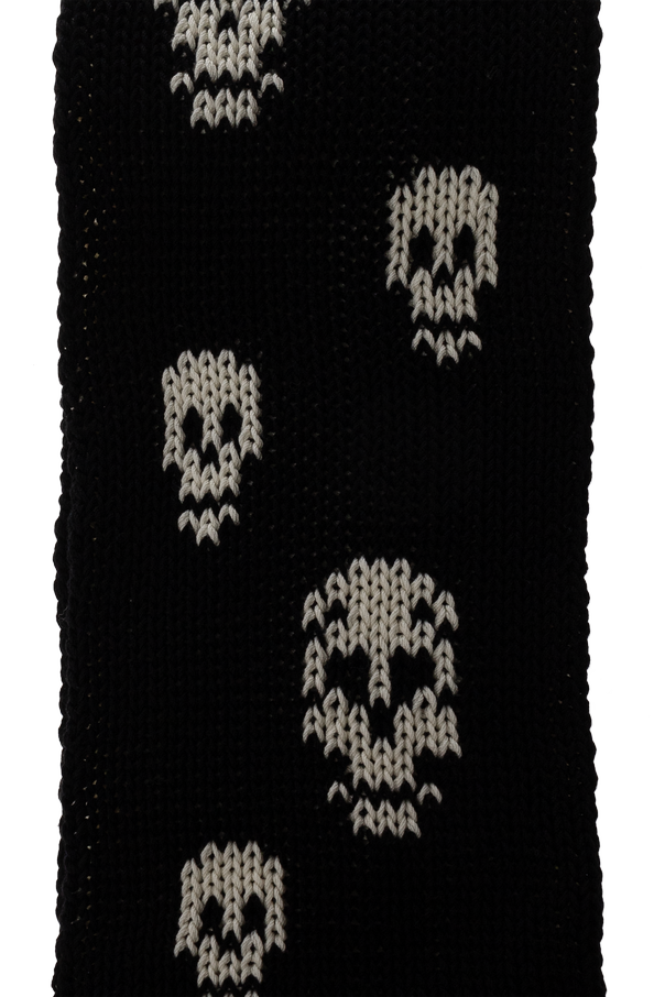 Alexander McQueen Cotton scarf with a distinctive skull motif
