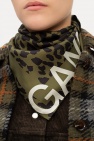 Ganni Animal-printed neckerchief