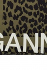 Ganni Animal-printed neckerchief