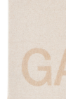 Ganni beige Scarf with logo