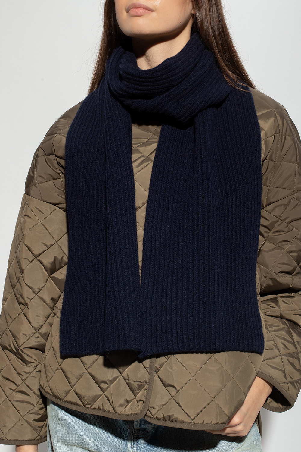 Ganni Ribbed scarf