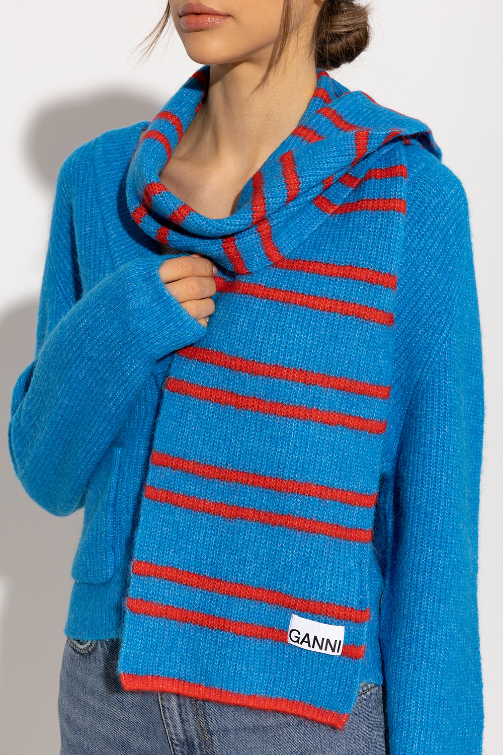 Ganni Striped scarf