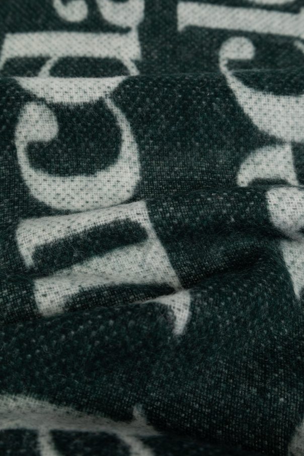 Ganni Wool scarf with logo