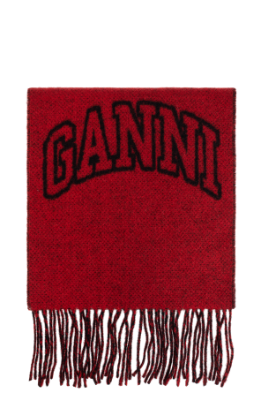 Wool scarf with logo